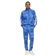 G-Style USA Mens Accented Bandana Paisley Tracksuit Set ST804 - Royal Blue - 2X-Large