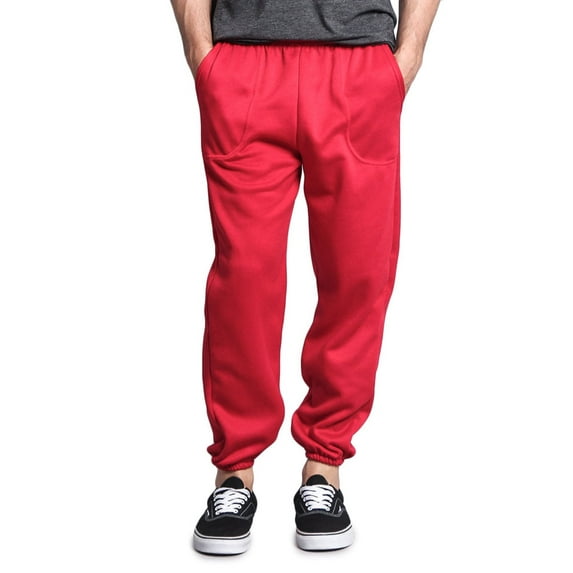 Men's Basic Fleece Jogger Sweatpants with Pockets, Up to 5X