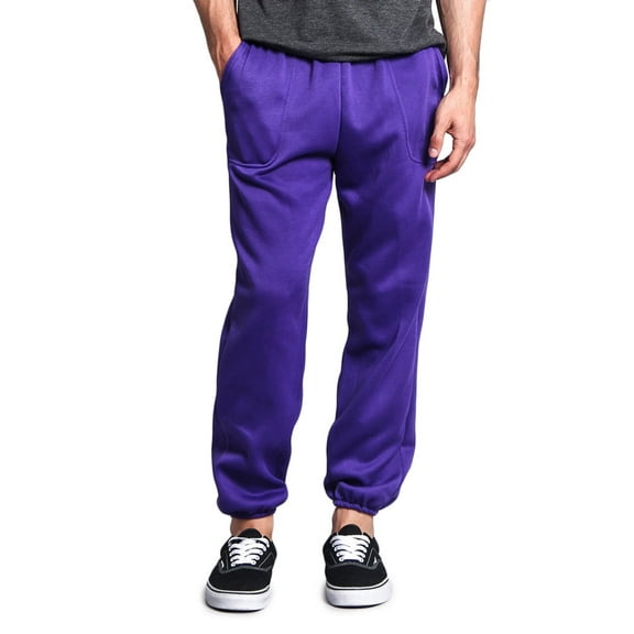 Men's Basic Fleece Jogger Sweatpants with Pockets, Up to 5X