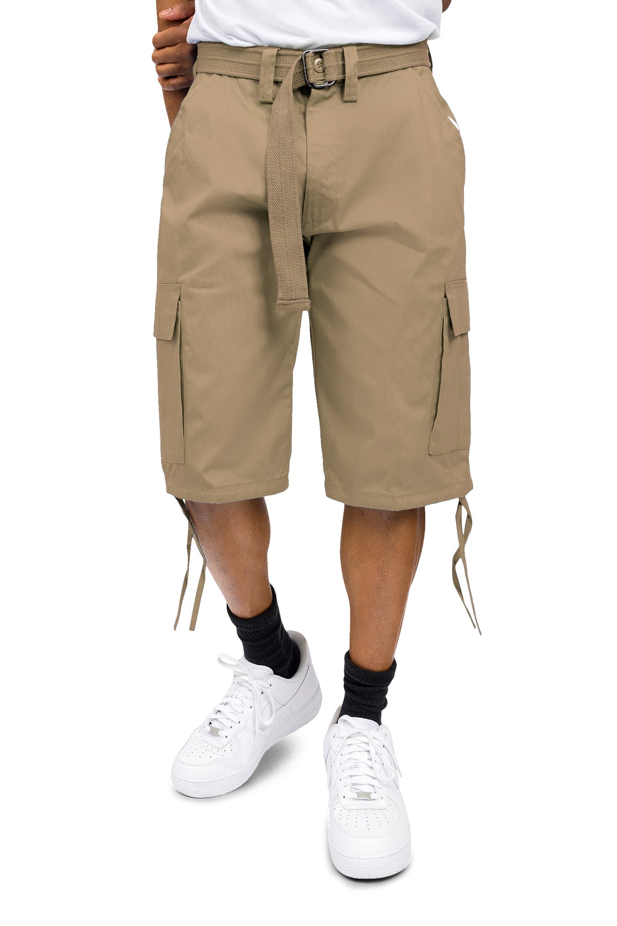 Men's Camo Belted Cargo Shorts