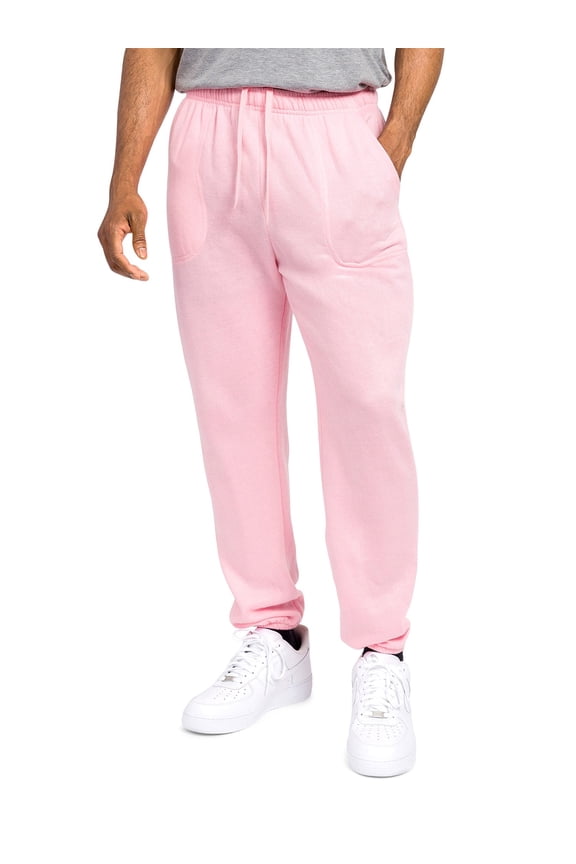 Men's Casual Lounge Fleece Sweatpants with Pockets FL78-GSTYLE - Pink - 4X-Large
