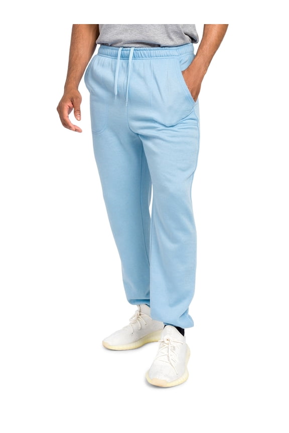 Men's Casual Lounge Fleece Sweatpants with Pockets FL78-GSTYLE - Sky Blue - 2X-Large