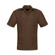 G-Style USA Mens Casual Short Sleeve Button Down Guyabera Cuban Shirt, Up To 4X