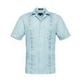 thumbnail image 1 of G-Style USA Men's Casual Short Sleeve Button Down Guyabera Cuban Shirt, Up To 4X, 1 of 2