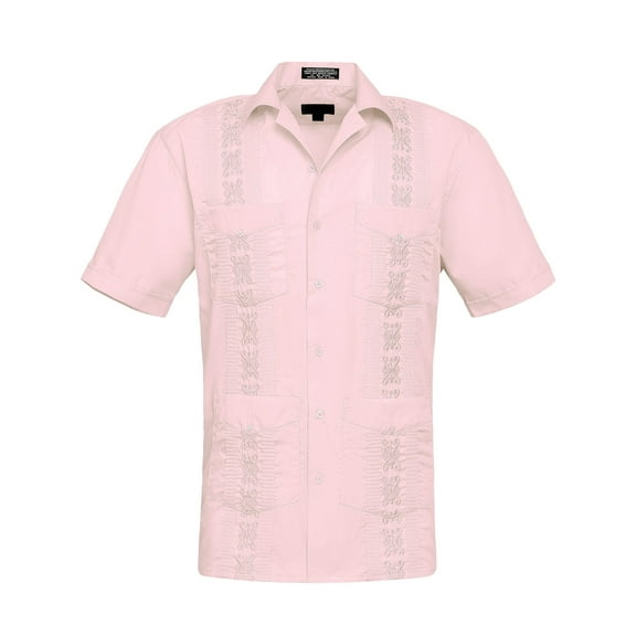 G-Style USA Men's Casual Short Sleeve Button Down Guyabera Cuban Shirt, Up To 4X