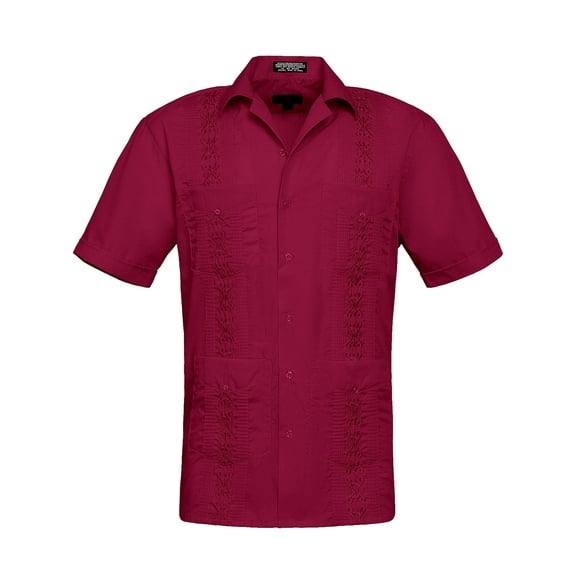 G-Style USA Men's Casual Short Sleeve Button Down Guyabera Cuban Shirt, Up To 4X