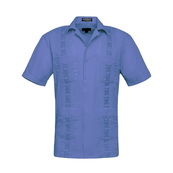 G-Style USA Men's Casual Short Sleeve Button Down Guyabera Cuban Shirt, Up To 4X