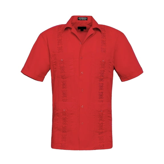 G-Style USA Men's Casual Short Sleeve Button Down Guyabera Cuban Shirt, Up To 4X