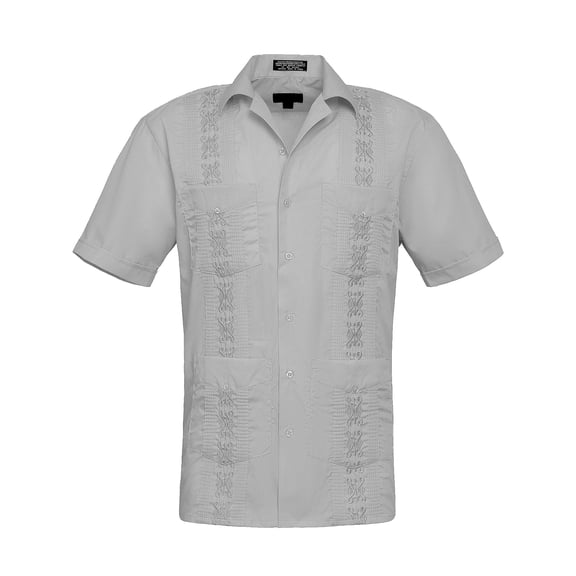 G-Style USA Men's Casual Short Sleeve Button Down Guyabera Cuban Shirt, Up To 4X
