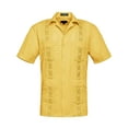 thumbnail image 1 of G-Style USA Men's Casual Short Sleeve Button Down Guyabera Cuban Shirt, Up To 4X, 1 of 2