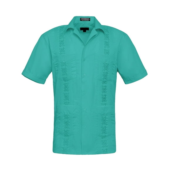 G-Style USA Men's Casual Short Sleeve Button Down Guyabera Cuban Shirt, Up To 4X