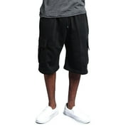 G-Style USA Men's Fleece Heavyweight Cargo Sweat Shorts FS76 - BLACK - 5X-Large