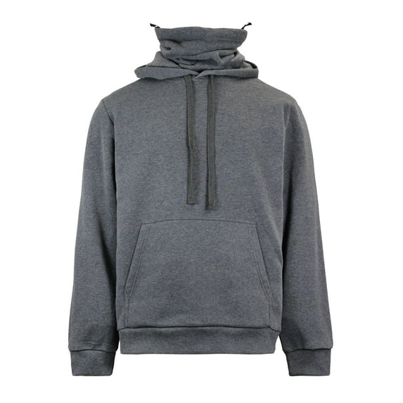 G-Style USA Men's Fleece Hoodie with Mask Pullover Sweatshirt JK5053 - Heather Charcoal - 3X-Large