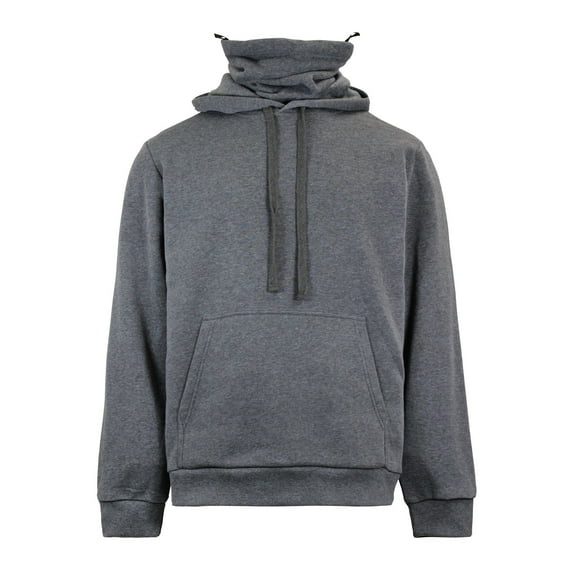 G-Style USA Men's Fleece Hoodie with Mask Pullover Sweatshirt JK5053 - Heather Charcoal - Small