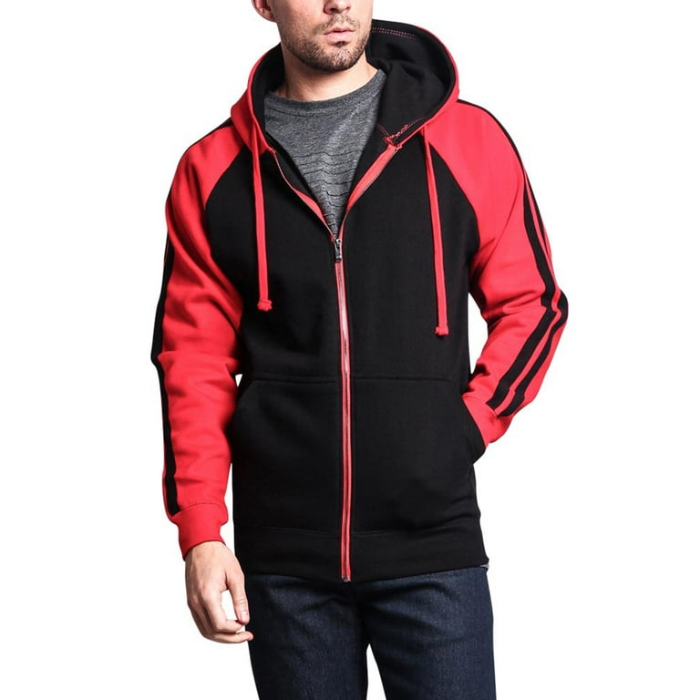 Mens red and black hoodie cheap