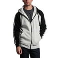 thumbnail image 1 of G-Style USA Men's Heavyweight Contrasting Dual Stripe Zip-Up Hoodie Sweatshirt MH13116 - Oatmeal/Black - Small, 1 of 6