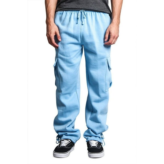 G-Style USA Men's Heavyweight Fleece Lounge Cargo Sweatpants, Up to 6XL