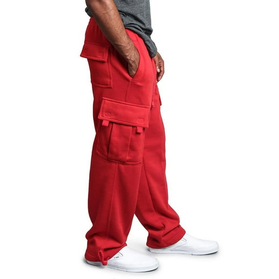 G-Style USA Men's Heavyweight Fleece Lounge Cargo Sweatpants, Up to 6XL