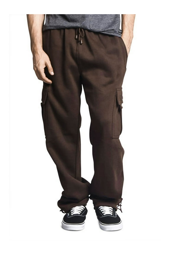 Men's Heavyweight Fleece Lounge Cargo Sweatpants, Up to 6XL