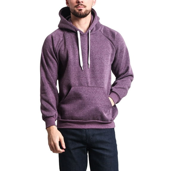 G-Style USA Men's Heavyweight Sweatshirt Fleece Pullover Hoodie MH13101 - Heather Purple- X-Large