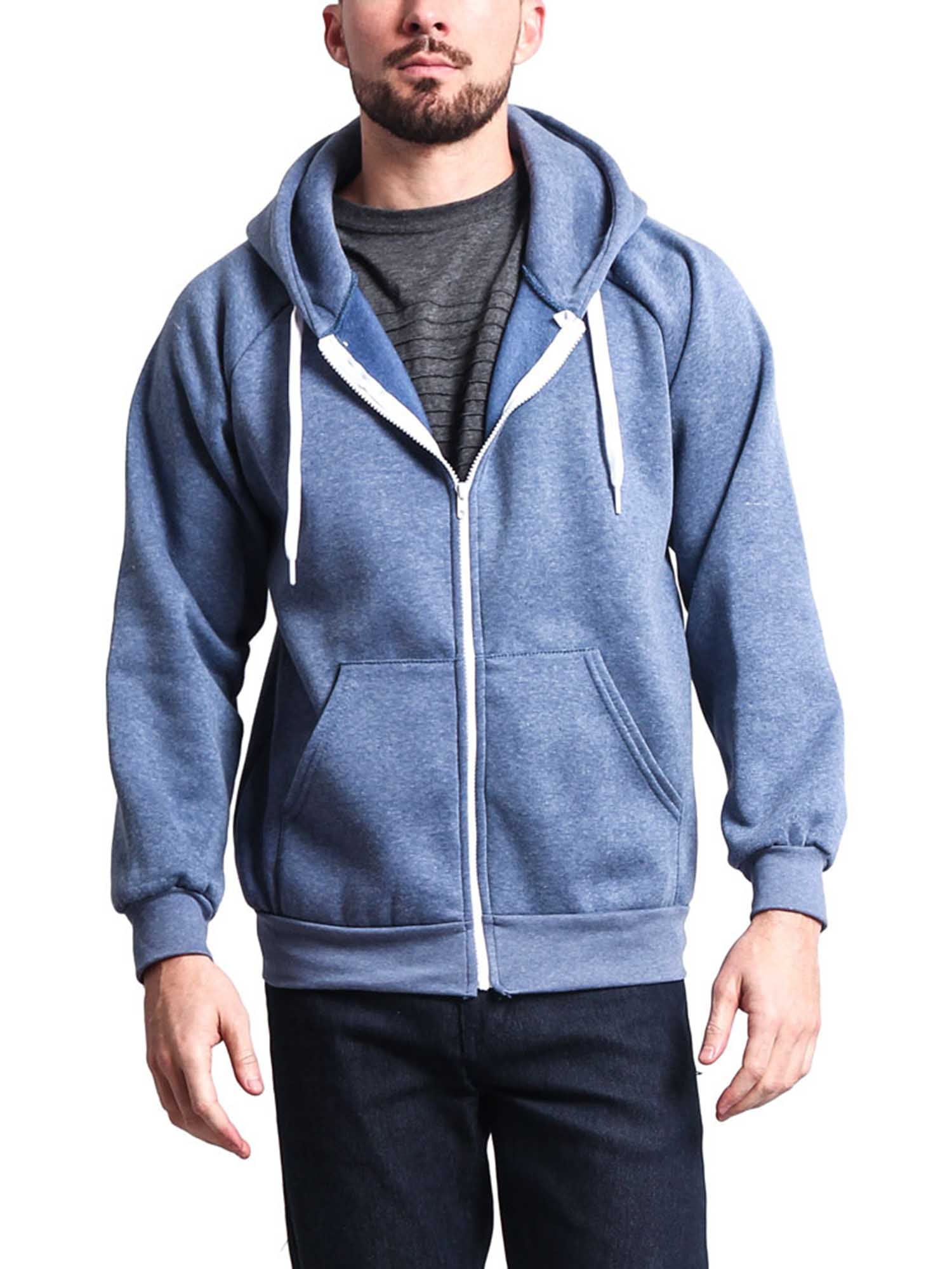 GStyle USA Men's Heavyweight ZipUp Hoodie Sweatshirt HL13102 Denim