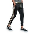 thumbnail image 1 of G-Style USA Men's Hip Hop Slim Fit Track Pants - Athletic Jogger G Striped - White - X-Large, 1 of 4