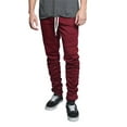 thumbnail image 1 of G-Style USA Men's Hip Hop Slim Fit Track Pants - Athletic Jogger Scrunched - Burgundy - X-Large, 1 of 5