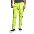 thumbnail image 1 of G-Style USA Men's Hip Hop Slim Fit Track Pants - Athletic Jogger Side Striped - Frozen Yellow/Black - Large, 1 of 5