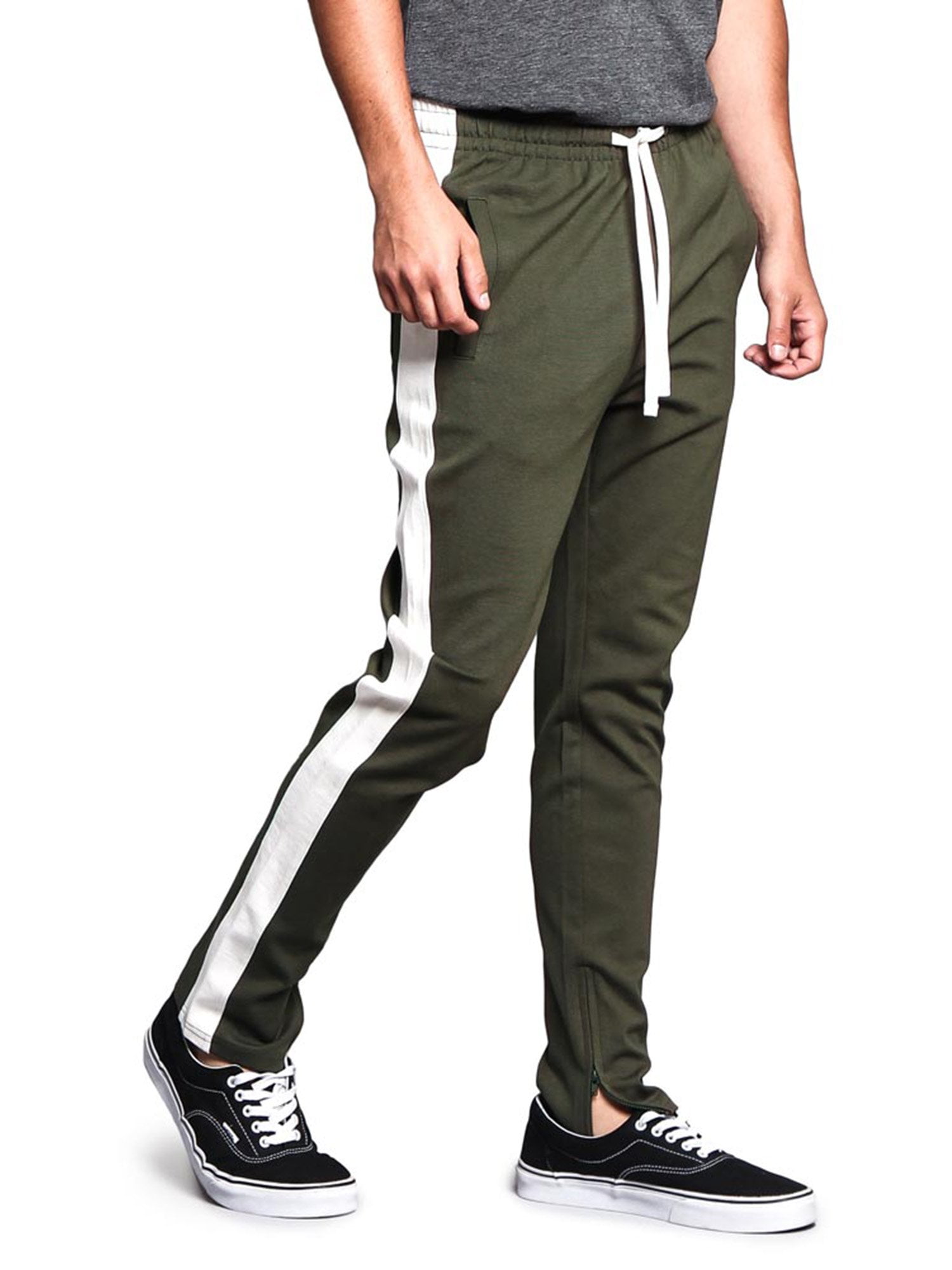 Jogger pants with side stripe cheap