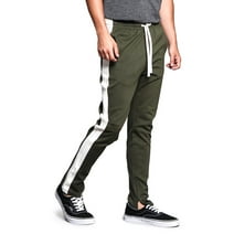 G-Style USA Men's Hip Hop Slim Fit Track Pants - Athletic Jogger with Side Stripe