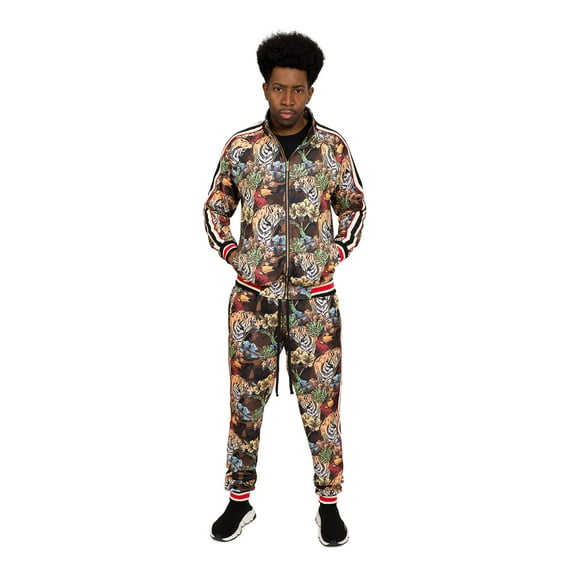 G-Style USA Men's Jungle Tiger G Stripe Track Suit Set ST808 - Camo - X-Large