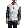 thumbnail image 1 of G-Style USA Men's Letterman Baseball Varsity Jacket VJ100A - GREY/CHARCOAL - Large, 1 of 6