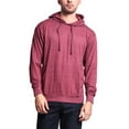 thumbnail image 1 of G-Style USA Men's Lightweight Cross-Dyed Pullover Hoodie Sweatshirt MH13104 - Heather Burgundy - 2X-Large, 1 of 6