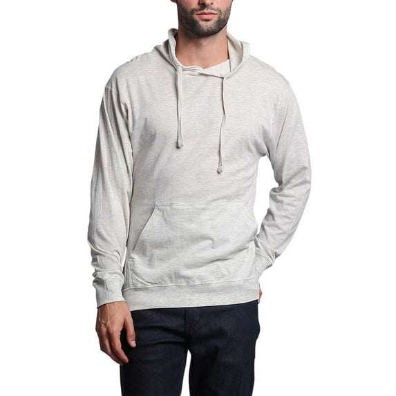 G-Style USA Men's Lightweight Cross-Dyed Pullover Hoodie Sweatshirt MH13104 - Oatmeal - 2X-Large