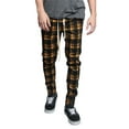 thumbnail image 1 of G-Style USA Men's Plaid Checkered Drawstring Track Pants TR537 - Gold - X-Large, 1 of 6