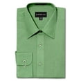 thumbnail image 1 of G-Style USA Men's Regular Fit Long Sleeve Solid Color Dress Shirts - APPLE GREEN - Large - 34-35, 1 of 4