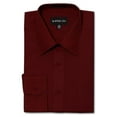 thumbnail image 1 of G-Style USA Men's Regular Fit Long Sleeve Solid Color Dress Shirts - Burgundy - Medium - 15-15.5 - 30-31, 1 of 2