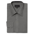 thumbnail image 1 of G-Style USA Men's Regular Fit Long Sleeve Solid Color Dress Shirts - Charcoal - 4X - 20-20.5 - 36-37, 1 of 6