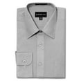 thumbnail image 1 of G-Style USA Men's Regular Fit Long Sleeve Solid Color Dress Shirts - Gray - Large - 16-16.5 - 32-33, 1 of 2