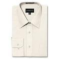 thumbnail image 1 of G-Style USA Men's Regular Fit Long Sleeve Solid Color Dress Shirts - Ivory - Large - 16-16.5 - 34-35, 1 of 6