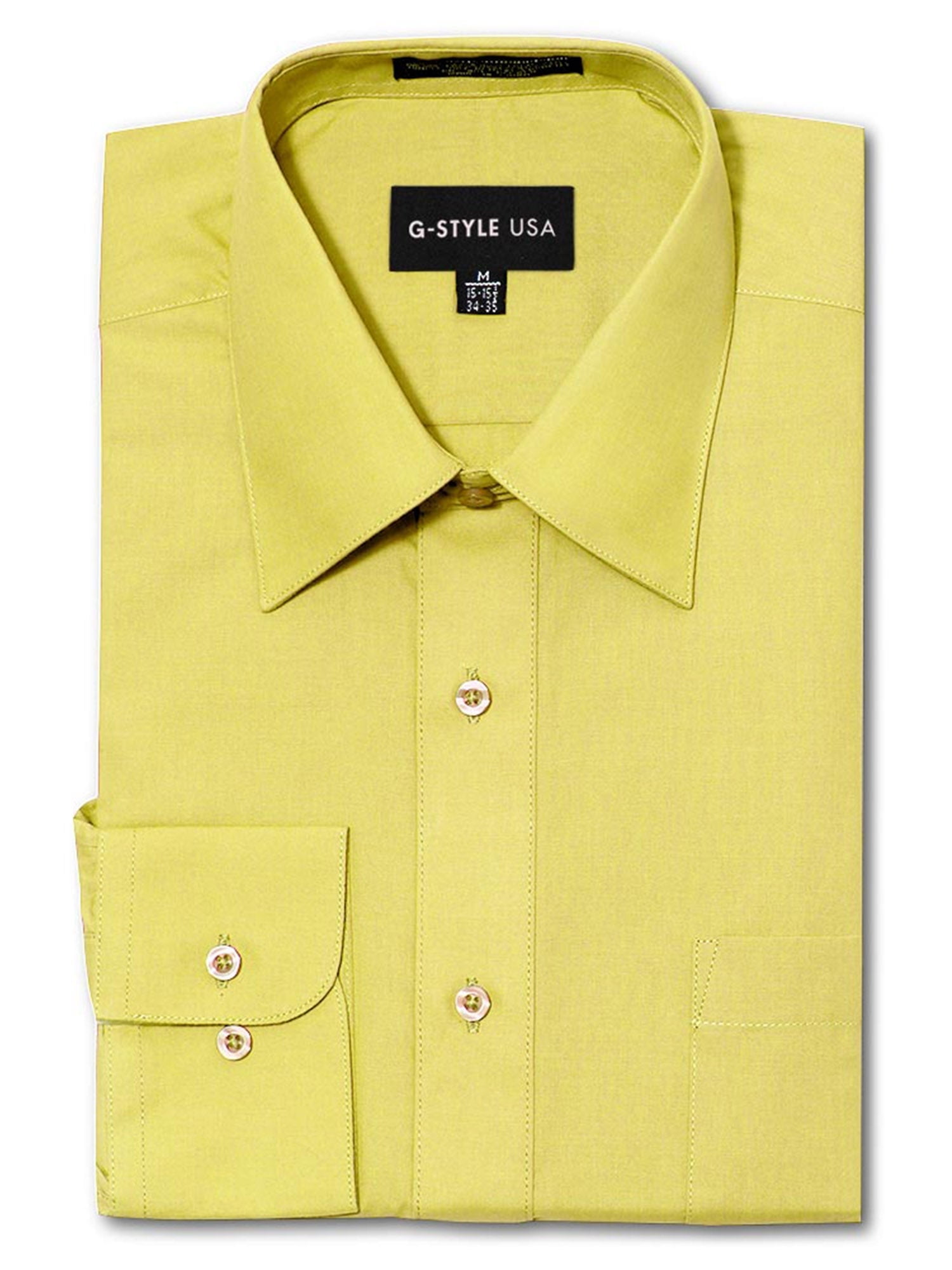 lemon yellow dress shirt Black n Bianco Boys' Oxford Banana Yellow Long Sleeve Dress Shirt