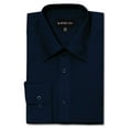 thumbnail image 1 of G-Style USA Men's Regular Fit Long Sleeve Solid Color Dress Shirts - Navy - Small - 15-15.5 - 32-33, 1 of 3
