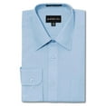 thumbnail image 1 of G-Style USA Men's Regular Fit Long Sleeve Solid Color Dress Shirts - Sky Blue - 2X - 18-18.5 - 36-37, 1 of 2