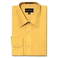 thumbnail image 1 of G-Style USA Men's Regular Fit Long Sleeve Solid Color Dress Shirts - Yellow - Small - 15-15.5 - 30-31, 1 of 3