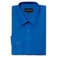 thumbnail image 1 of G-Style USA Men's Regular Fit Long Sleeve Solid Color Dress Shirts - Royal Blue - 3X - 19-19.5 - 36-37, 1 of 4
