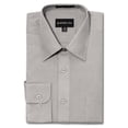 thumbnail image 1 of G-Style USA Men's Regular Fit Long Sleeve Solid Color Dress Shirts - Gray - 4X - 20-20.5 - 36-37, 1 of 6