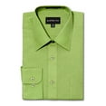 thumbnail image 1 of G-Style USA Men's Regular Fit Long Sleeve Solid Color Dress Shirts - Apple Green - 2X - 18-18.5 - 34-35, 1 of 7