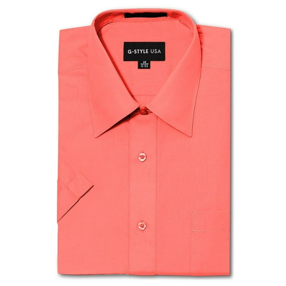 G-Style USA Men's Regular Fit Short Sleeve Button Down Dress Shirts