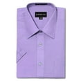 thumbnail image 1 of G-Style USA Men's Regular Fit Short Sleeve Solid Color Dress Shirts - LILAC - 2XL/18-18.5, 1 of 2