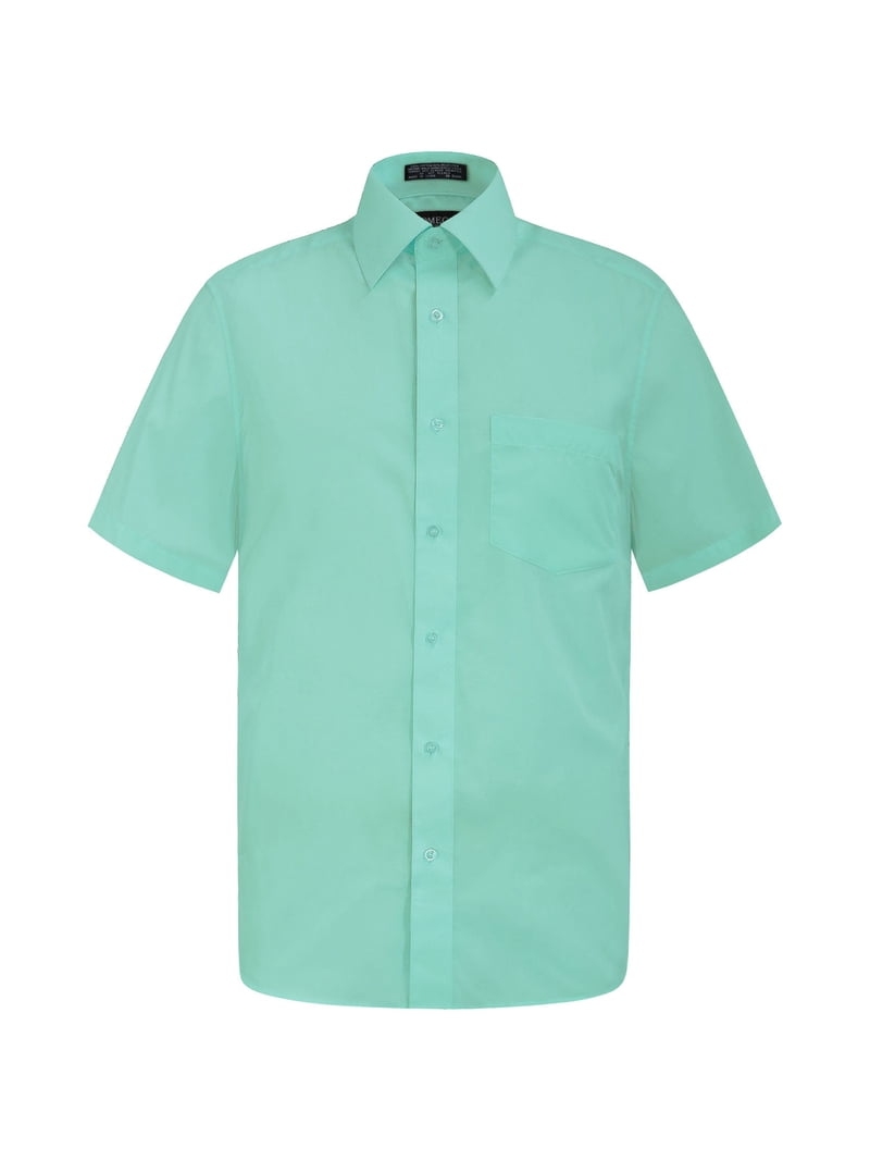 aqua dress shirts for men King Formal Wear Elegant Men's Button Down Aqua Dress Shirt (XXXLarge   19/19.5 Neck; 36/37 Sleeves) at Amazon Men's Clothing store: Aqua Mens  Dress Shirt